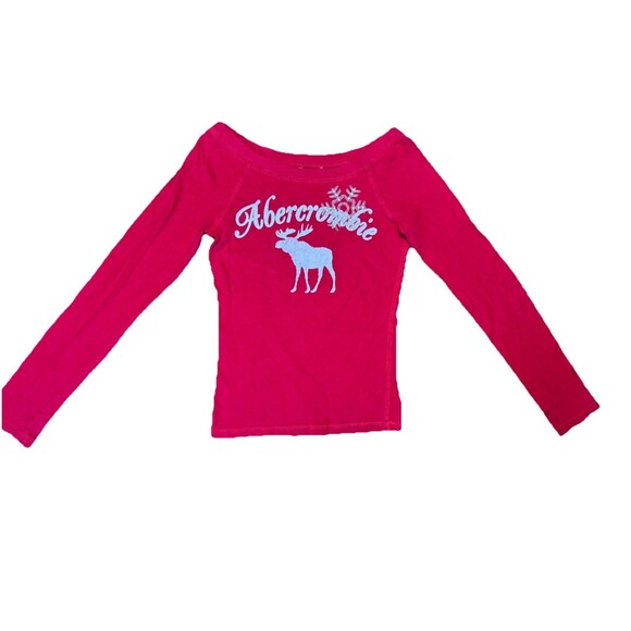 Y2K Abercrombie Holiday Moose Pj Set Womens Small EUC 2000s Vintage GRAIL - Picture 2 of 8